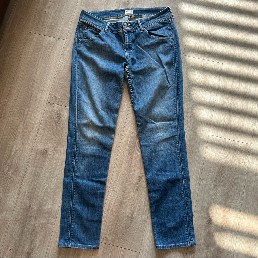 Hudson Jeans Women's Classic Blue Wash Denim Colin Flap Skinny Jean